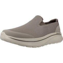 Buty SKECHERS GO WALK ARCH FIT N JOY Szary. Szare buty trekkingowe Skechers, bez wzorów, z tkaniny, bez zapięcia. Za 343.99 zł.