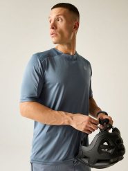 Dare 2b Koszulka kolarska "Trackstand Ace" w kolorze szaroniebieskim rozmiar: L. Niebieskie t-shirty sportowe Dare 2B, bez wzorów, z materiału, bez ramiączek, rowerowe. Za 78.66 zł.