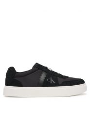 Calvin Klein Sneakersy Mixed Texture Lace Up Cupsole Trainers YM0YM01395 Czarny. Czarne buty sportowe casual CALVIN KLEIN, bez wzorów, ze skóry, bez zapięcia. Za 409.99 zł.