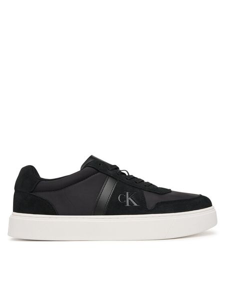 Calvin Klein Sneakersy Mixed Texture Lace Up Cupsole Trainers YM0YM01395 Czarny. Czarne buty sportowe casual CALVIN KLEIN, bez wzorów, ze skóry, bez zapięcia. Za 409.99 zł.