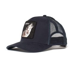 Czapka z daszkiem Goorin Bros. Lone Wolf Animal Farm Trucker 101-0389-NVY. Czarne czapki z daszkiem Goorin Bros, bez wzorów. Za 139.98 zł.