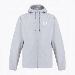 Kurtka Męska Wiatrówka Under Armour UA Warmup Tops. Szare kurtki do biegania Under Armour, m, bez wzorów, bez kaptura, do biegania. Za 249.99 zł.
