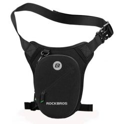 Saszetka motocyklowa na udo lub biodro. Czarne torby na ramię ROCKBROS, bez wzorów, z materiału, przez ramię, bez dodatków. Za 137.99 zł.