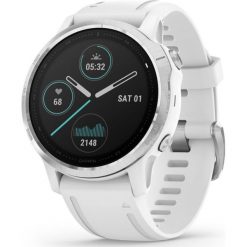 Smartwatch Garmin Fenix 6S Biało-srebrny (010-02159-00). Białe zegarki smartwatch GARMIN, bez wzorów. Za 2,622.20 zł.