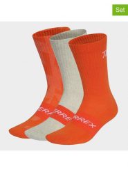 Adidas Skarpety (3 pary) w kolorze pomarańczowo-beżowym rozmiar: S. Pomarańczowe skarpety Adidas, bez wzorów. Za 69.95 zł.