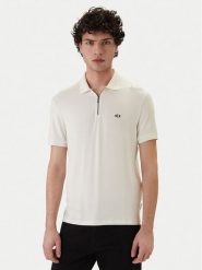 Armani Exchange Polo XM002372 AF21936 U0009 Biały Regular Fit. Białe koszulki polo Armani Exchange, m, bez wzorów, z wiskozy, bez kołnierzyka, bez ramiączek. Za 389.99 zł.