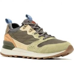 Buty do chodzenia męskie Merrell Alpine 83. Zielone buty sportowe casual Merrell, bez wzorów, z materiału, bez zapięcia. Za 476.00 zł.