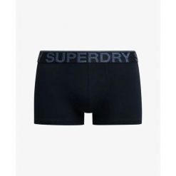 Bokserki z bawełny organicznej Superdry (x3). Niebieskie bokserki Superdry, m, bez wzorów, z bawełny. W wyprzedaży za 152.40 zł.