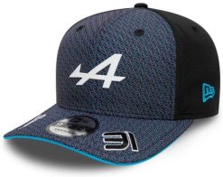 Czapka New Era 9FIFTY Esteban Ocon - czarna z granatem. Niebieskie czapki z daszkiem MALINE, bez wzorów, z poliesteru. Za 195.99 zł.