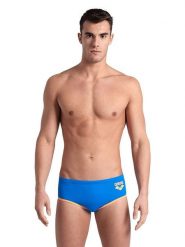 Arena Kąpielówki w kolorze niebiesko-pomarańczowym rozmiar: 3. Niebieskie odzież kąpielowa Arena, bez wzorów, z materiału. Za 78.66 zł.