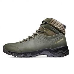 Buty trekkingowe męskie Mammut Mercury Iv Mid Gtx. Zielone buty trekkingowe Mammut, bez wzorów, z materiału, za kostkę, bez zapięcia. Za 989.00 zł.
