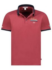 Geographical Norway Koszulka polo "Kara" w kolorze bordowym rozmiar: L. Czerwone koszulki polo Geographical Norway, l, bez wzorów, z bawełny, bez kołnierzyka, bez ramiączek. Za 137.10 zł.