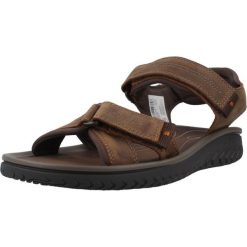 Sandały CLARKS 26182009C Brązowy. Brązowe sandały Clarks, ze skóry, bez zapięcia. Za 280.99 zł.