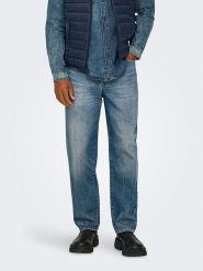 ONLY & SONS Dżinsy - Regular fit - w kolorze niebieskim rozmiar: W34/L32. Niebieskie jeansy Only & Sons, l. Za 137.10 zł.