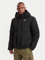 Reebok Kurtka zimowa RCC00078 Czarny Regular Fit. Czarne kurtki Reebok, na zimę, m, bez wzorów, z syntetyku, bez kaptura. Za 549.99 zł.