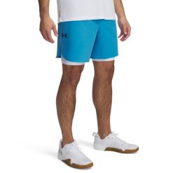 Spodenki Męskie Sportowe Under Armour Vanish Elite Short. Niebieskie krótkie spodenki sportowe Under Armour, m, bez wzorów, z materiału. Za 249.99 zł.
