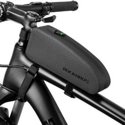 Wodoodporna torba na ramę rowerową Rockbros, 1,6 L. Czarne torby na ramię ROCKBROS, bez wzorów, z materiału, na ramię, bez dodatków. Za 119.60 zł.