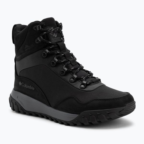 Buty trekkingowe męskie Columbia Burnsider Omni-Heat Infinity. Czarne buty trekkingowe Columbia, bez wzorów, bez zapięcia. Za 469.99 zł.