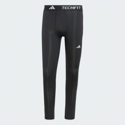 Legginsy TECHFIT Compression Training 3-Stripes Long. Czarne legginsy długie sportowe Adidas, xs, bez wzorów, z materiału, techfit (adidas). Za 219.00 zł.