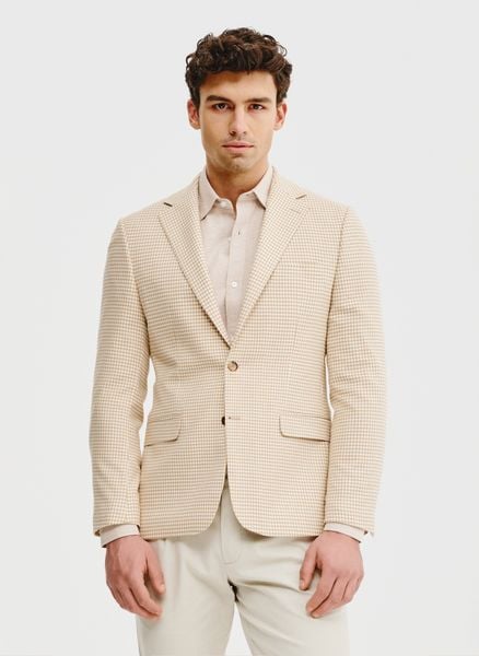 PAKO LORENTE - Jasna marynarka męska w pepitkę. Garnitury Pako Lorente, na co dzień, m, bez wzorów, z elastanu. Za 549.99 zł.