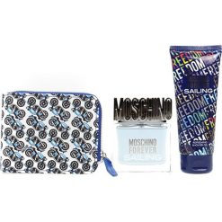 3-częściowy zestaw "Moschino Forever Sailing" - EDT, żel pod prysznic, portfel. Perfumy męskie marki Zestawy prezentowe. W wyprzedaży za 139.95 zł.