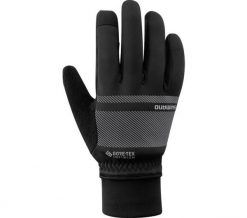 Rękawiczki kolarskie INFINIUM™ PRIMALOFT®, metaliczny szary. Szare rękawiczki Shimano, na zimę, bez wzorów, z bawełny. Za 294.80 zł.