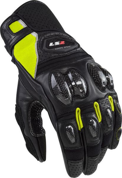 Rękawiczki LS2 Spark II skórzane krótkie męskie. Brązowe rękawiczki L2S, bez wzorów, z materiału. Za 499.95 zł.