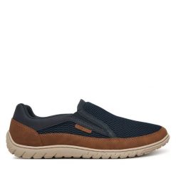 Półbuty Bugatti. Niebieskie eleganckie półbuty Bugatti, bez wzorów, bez obcasa, bez zapięcia. Za 209.99 zł.