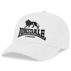 Czapka Lonsdale Beckbury. Białe czapki z daszkiem Lonsdale, bez wzorów. Za 148.50 zł.