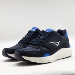 Buty sportowe MORENO niebieskie. Białe szaliki Legea, bez wzorów, z materiału. Za 127.90 zł.