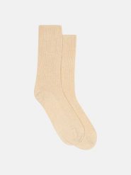 Perfect Cashmere Kaszmirowe skarpety "Dayaya" w kolorze beżowym rozmiar: onesize. Brązowe skarpety Perfect Cashmere, bez wzorów, z kaszmiru. Za 143.99 zł.