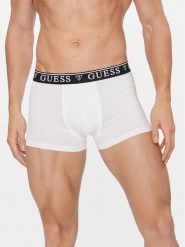 Guess Bokserki U2RF00 KCD31 Biały. Białe bokserki Guess, m, z aplikacjami, z bawełny. Za 59.99 zł.
