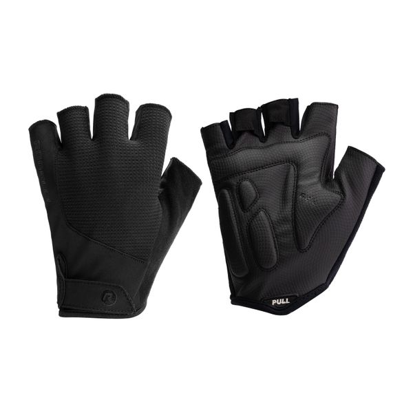 Rękawiczki rowerowe męskie Rogelli Essential. Czarne rękawiczki Rogelli, bez wzorów, z materiału. Za 88.00 zł.