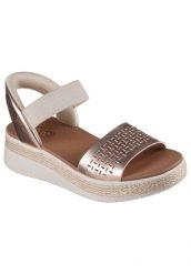 Sandały SKECHERS BOBS SUN RAY STEP ASIDE Brąz. Czerwone sandały Skechers, z materiału, bez zapięcia. Za 268.99 zł.