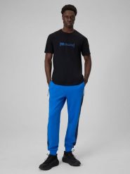 4F Spodnie dresowe joggery męskie - niebieskie L. Niebieskie joggery i bojówki 4F, l, bez wzorów, z dresówki. Za 159.99 zł.