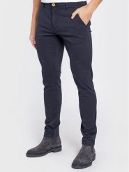 Blend Spodnie materiałowe Natan 20703472 Granatowy Regular Fit. Niebieskie spodnie materiałowe Blend, m, bez wzorów, z bawełny. Za 119.99 zł.