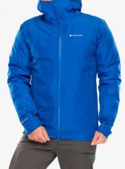 Kurtka z membraną męska Montane Phase Jacket. Niebieskie kurtki Montane, m, bez wzorów, z gore-texu, bez kaptura. Za 1,186.89 zł.