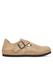 Birkenstock Półbuty London 1031122 Beżowy jasny. Brązowe eleganckie półbuty Birkenstock, bez wzorów, ze skóry, bez obcasa, bez zapięcia. Za 719.99 zł.