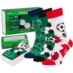 Zestaw skarpet męskich w rozmiarze 38-44 we wzory z motywem piłki nożnej Peterson PTN SML-S3W-FB-38-44. Skarpety Peterson, bez wzorów. Za 59.99 zł.