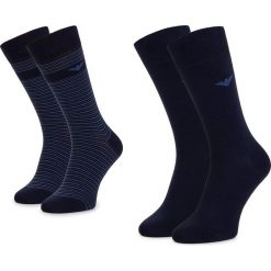 Zestaw 3 par wysokich skarpet męskich EMPORIO ARMANI - 302402 9P293 00334 r.39/46 Blu. Skarpety marki Emporio Armani. Za 119.00 zł.
