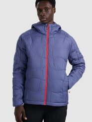 4F Puchowa kurtka trekkingowa w kolorze fioletowym rozmiar: L. Różowe kurtki 4F, na zimę, l, bez wzorów, z materiału, primaloft. Za 212.80 zł.