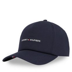 Czapka z daszkiem Tommy Hilfiger. Niebieskie czapki z daszkiem Tommy Hilfiger, bez wzorów. Za 129.99 zł.