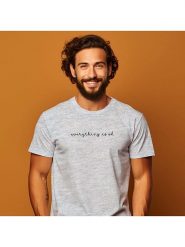 WOOOP Koszulka "Everything is okay" w kolorze szarym rozmiar: L. Szare bezrękawniki Wooop, l, bez wzorów, bez kołnierzyka, bez ramiączek. Za 83.62 zł.