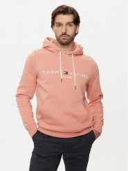 Tommy Hilfiger Bluza Logo MW0MW11599 Pomarańczowy Regular Fit. Brązowe bluzy Tommy Hilfiger, m, bez wzorów, z bawełny, bez kaptura. Za 299.99 zł.