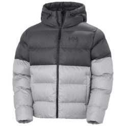 Kurtka puchowa Helly Hansen Active. Szare kurtki Helly Hansen, l, bez wzorów, z materiału, z kapturem. Za 924.50 zł.