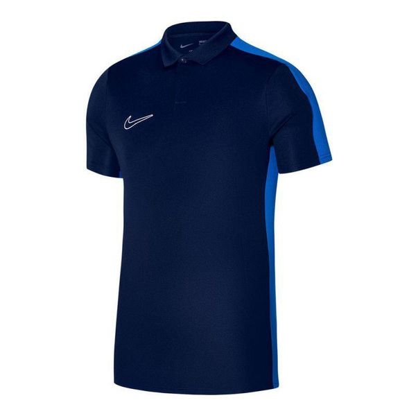 Męska Koszulka Polo Academy DriFIT. Niebieskie koszulki polo Nike, m, bez wzorów, bez kołnierzyka, bez ramiączek, trekkingowe. Za 222.99 zł.