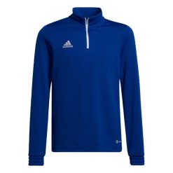 Entrada 22 Training Top. Niebieskie bluzy Adidas, bez wzorów, z materiału, bez kaptura. W wyprzedaży za 94.99 zł.