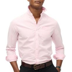 Koszula Superdry Vintage Washed Oxford. Czerwone koszule Superdry, s, bez wzorów, z bawełny, bez kołnierzyka, bez ramiączek. Za 329.25 zł.