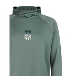 Bluza z kapturem Protest Dodger. Zielone bluzy z kapturem Protest, uniwersalny, bez wzorów, z materiału, z kapturem. Za 252.50 zł.
