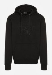 Czarna Bluza z Bawełną Kapturem i Sznurkami Amatusa. Czarne bluzy z kapturem Born2be, l, bez wzorów, z bawełny, z kapturem. Za 99.99 zł.